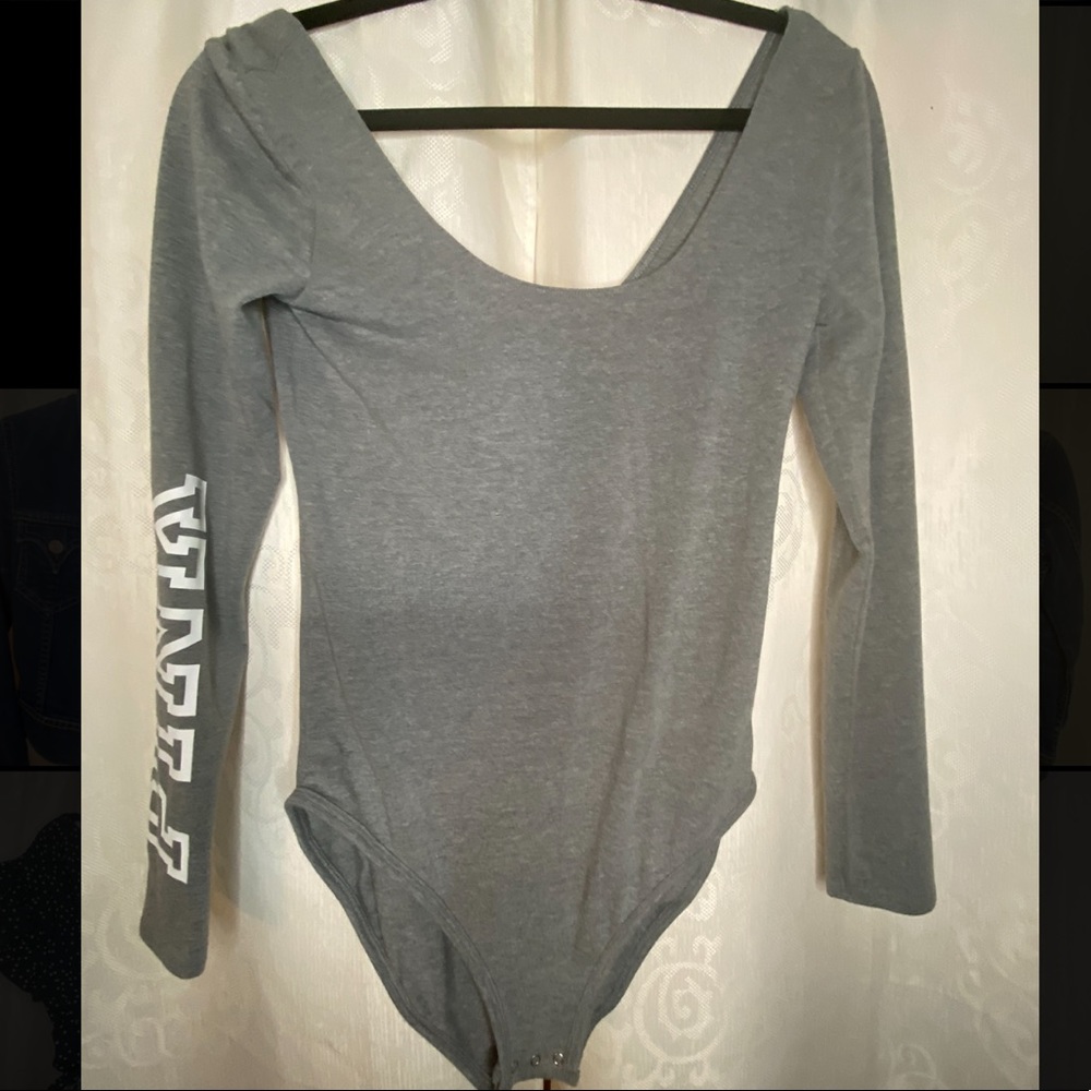 PINK grey bodysuit